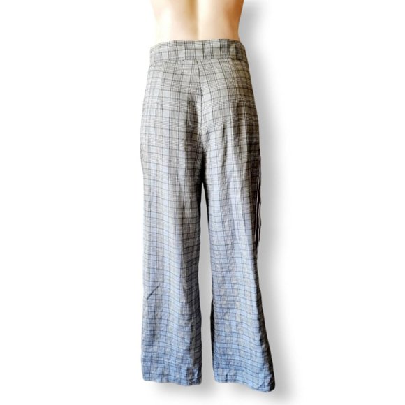 Alice In The Eve, Lucy Wide Leg Maxi Pants Black & White Check fits AU 8-10 - Picture 2 of 8